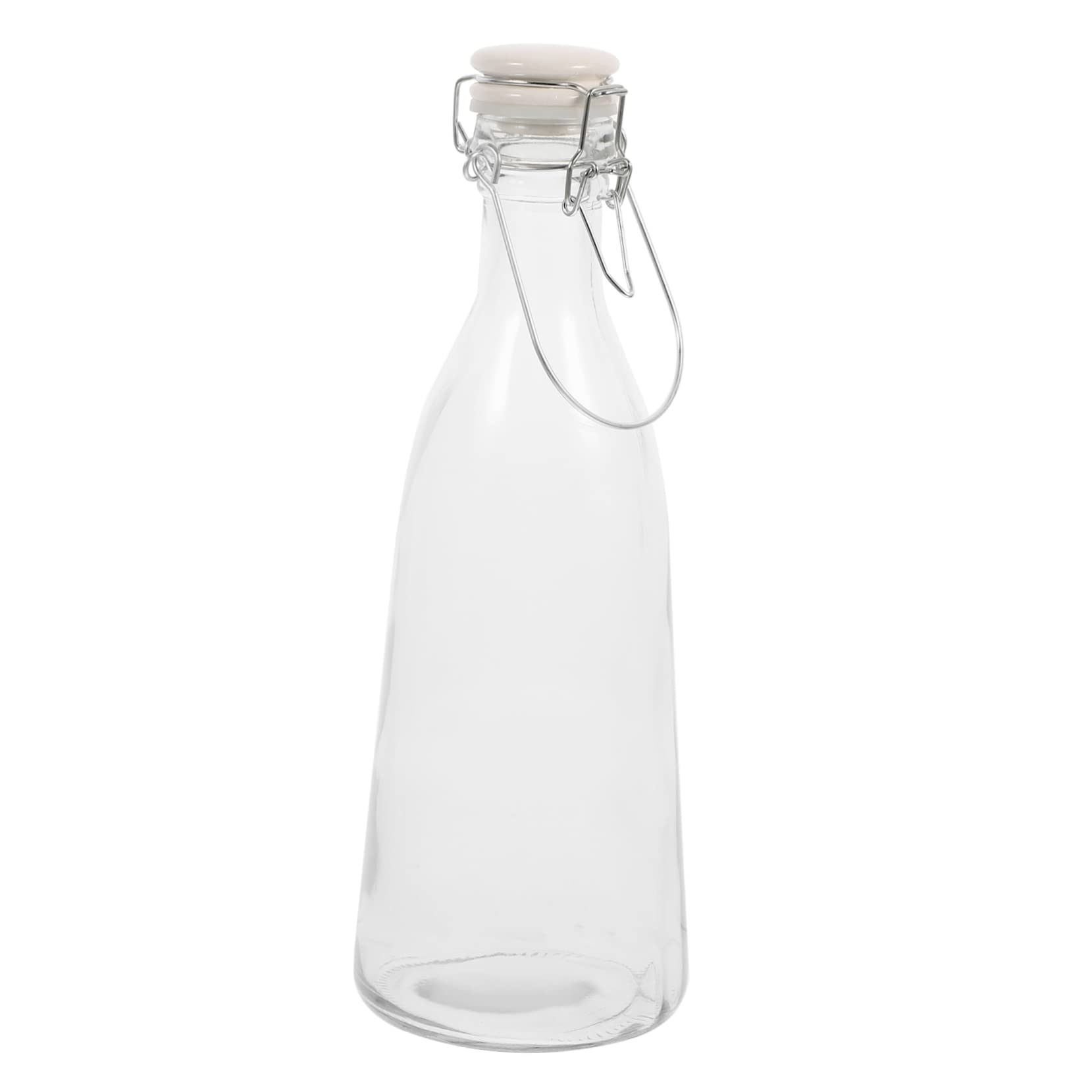 SHOWERORO 1000ml Glasflasche mit Sicherem Bügelverschluss aus Glas, Dicht und Verschließbar für Saft, Enzyme und Getränke Beim Picknick