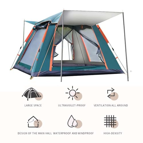Carpa Pop Up Camping 85x85x56 in, 2-4-6 Personas, Impermeable miniatura 5