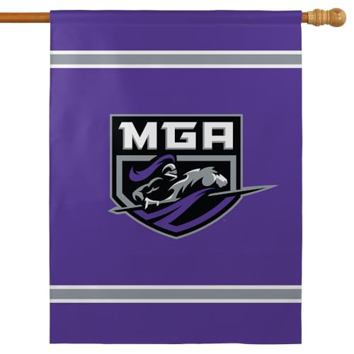 Graphics & More Middle Georgia State University Primary Logo Stripes 30x40 Double-Sided Outdoor Flag – Durable Polyester Yard Banner for Porch, Garden, or Wall – Indoor/Outdoor