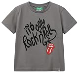 Material: 100% algodón United Colors of Benetton T-Shirt 3i1xg10is Camiseta, Gris, 18 Meses para Niños