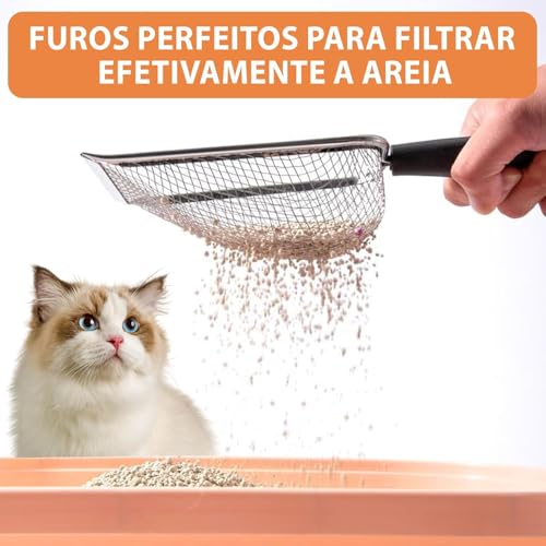 Pá Higiênica De Areia Para Gatos - Pá Higiênica Para Caixa De Areia - Peneira de Areia para Gatos e