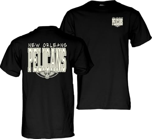 New Orleans Pelicans NBA Officially Licensed T-Shirt Pop Echo Black, Large