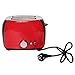 Tostapane Con Tostapane elettrico Tostapane Automatic Banking Machine Panetto Panino a sandwich Grill Forno Maker 2 fette uso domestico per colazione (Color : Red)