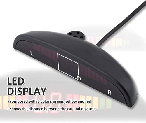 ZONETECH New 4 Parking Sensors LED Display Car Reverse Backup Radar System 10 Pack by ZONETECH - Image 2