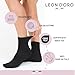 LEON D'ORO Women's Socks without Elastic, Women's Warm Cotton Socks 3/6 Pairs Short Sock Fashion Made in Italy, 410-3 pairs black, Taglia unica