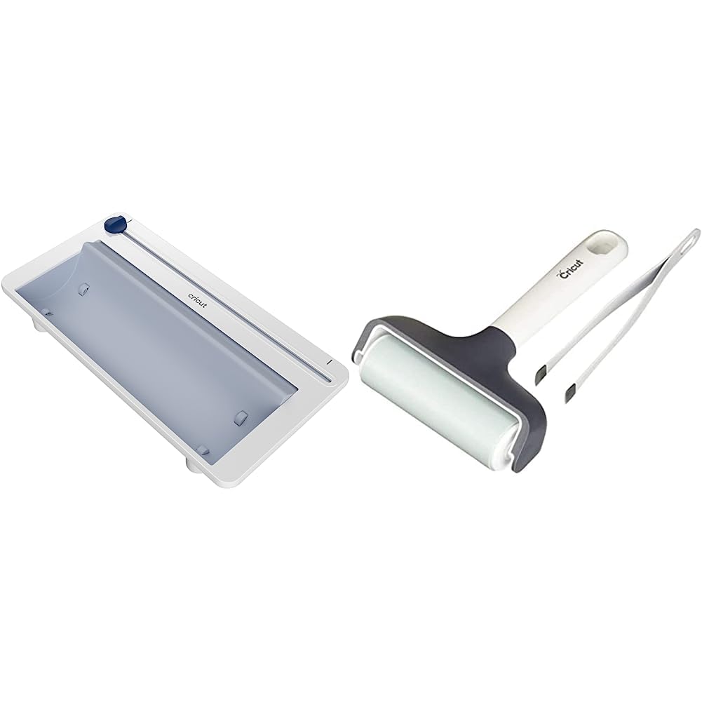 Cricut 2009039, Silber, Roll Holder for Explore 3 and Maker 3 & Unbekannt Applikator und Entferner Set, 0, One Size