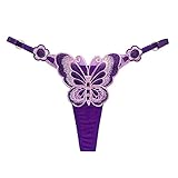 BOGEEL Bragas para mujer, tangas de encaje Gee-String, bragas japonesas con mariposas para sexo, tangas de cintura baja, ropa interior de nailon