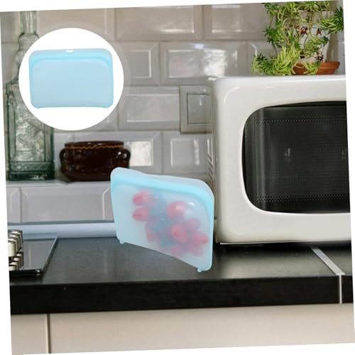 Bolsa de silicona reutilizable Alipis con cierre hermético transparente 5