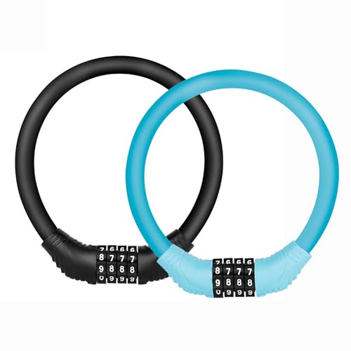 Bicycle cable locks vélo câble antivol sécurité 4 chiffres passcode réinitialisable combinaison portable cable antivol à code d'accès bike locker pour vélo l'extérieur