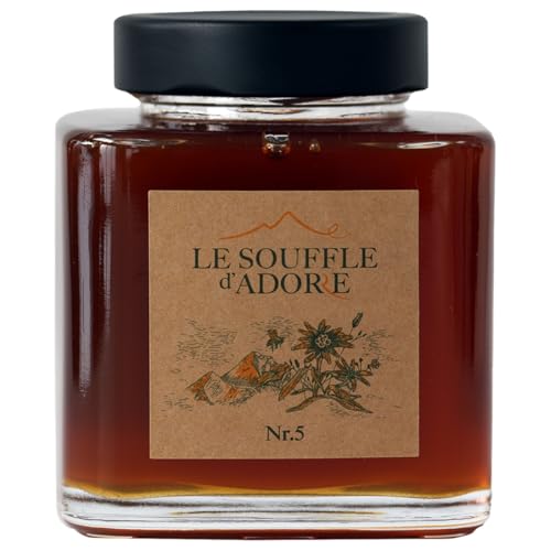 Miel de Fleurs Printanières, 100% Naturel, Pur, Sans Sucre, Sans Additifs | Miel Premium 500 g en Pot en Verre | Énergie, Immunité, Cadeau Gourmand Santé - Le Souffle d’Adore