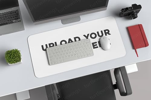 Image of Custom Desk Mat | Personalized Extended Mouse Pad with Your Photo, Logo or Design | Large 11x23 inches Size | Non-Slip Rubber Base & Smooth Surface | Perfect for Gaming, Office & Work From Home