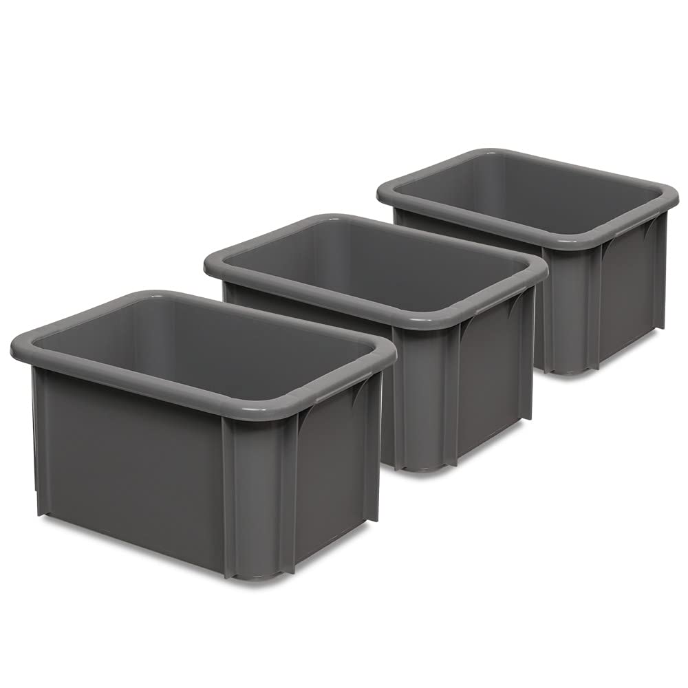 Eurobehälter mit Deckel PE, LxBxH 600x400x230 mm, weiß günstig kaufen | BRB