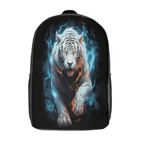 Sac à dos personnalité tigre 3D pour garçon de 17inch spacieux