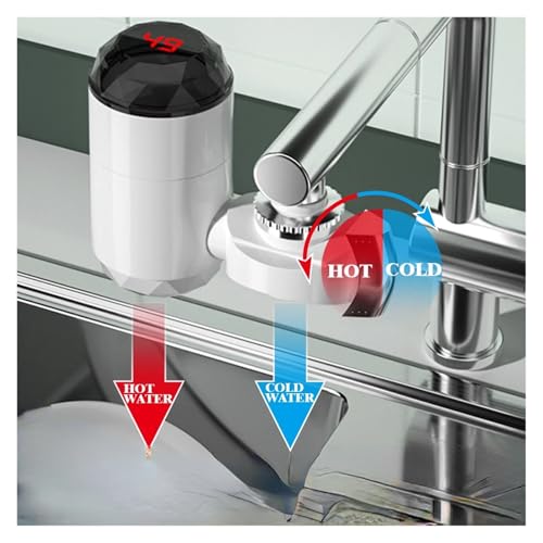 Grifo de agua caliente instantáneo y calentador sin tanque para cocina 4