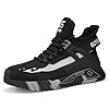 Mens Safety Shoes Boots Steel Toe Cap Work Trainers Sneakers Lightweight Slip Resistant Water Resistant Breathable Protective Trainers (9 UK) Black #2