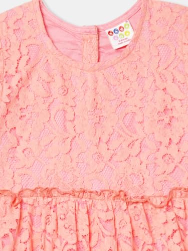 Image of ZION Girls Lace Dress with Bell Sleeves & Ruffles | Perfect for Every Occasions | 2-14 Years, Multiple Colors