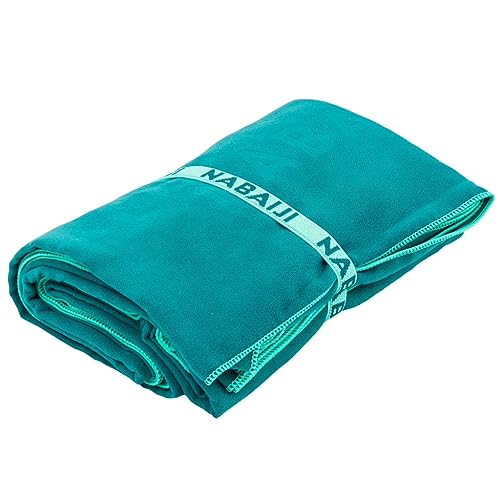 Nabaiji Mikrofaser Handtuch L GRÜN Reisen Badetuch Sport Schwimmen Wandern Schnelltrocknende Tücher aus Mikrofaser Ultra-leicht Strand/Gymnastik/Superabsorbierende Handtücher 80cm X 130cm