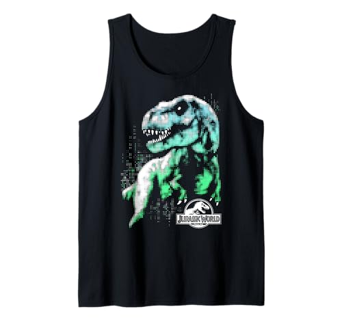 Débardeur Jurassic World Pixel T-Rex en coton bio style rétro