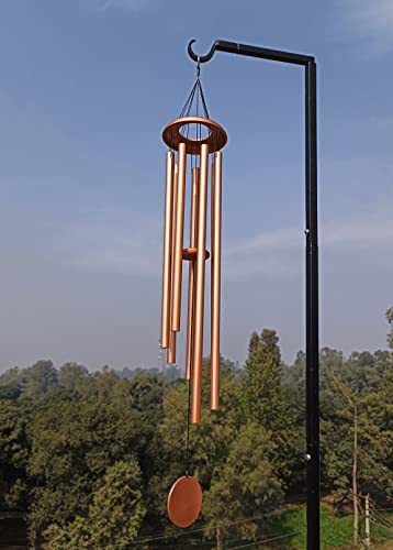 Portho Personalized 7Th Anniversari Gift Wind Chime - Traditional Windchime With 6 Copper Tubes, Gift For Husband, Wife And Couple #TOP1