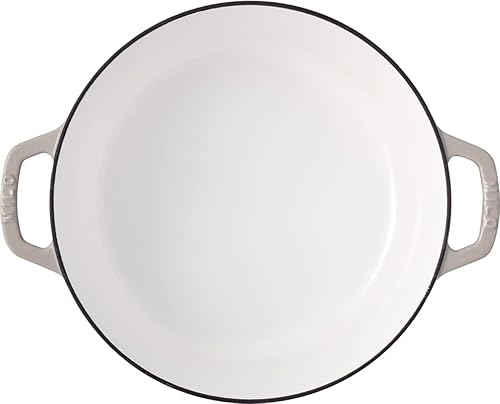 Vista 65 de Milo by Kana 3.5-quart Enameled Cast Iron Dutch Oven with Lid Premium Casserole Cooking Pot Enamel Coating Inside and Out Oven Safe and White