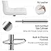 Yaheetech Bar Stools Set of 4, PU Leather Adjustable Swivel Barstools, Modern Armless Bar Chairs with Bigger Base, Thickened Seat Cushion, Square Island Barstools for Kitchen Island, White