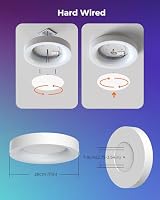 Matane 24W Smart RGB LED Deckenlampe Dimmbar mit Fernbedienung Weiß 28cm – Ansicht 8