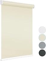 Vista 1 de Changshade Persiana enrollable opaca con cenefa de cassette, para oscurecer la habitación, sin cables, persianas enrollables para ventanas, pantalla