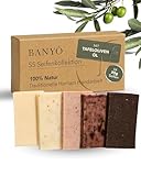 BANYÔ Seifenkollektion I handgemachte Naturseifen aus Arganöl, Kakao, Feigenöl, Rosa Tonerde...