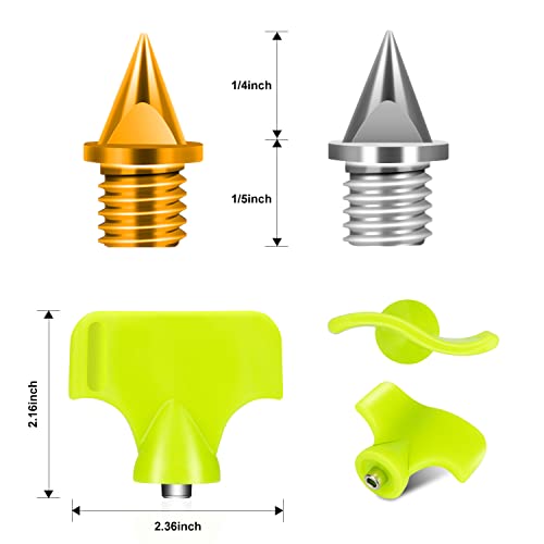 Lejof Carbon Steel Track Spikes, 56 Pcs 1/4 Inch Lighter Weight Spikes For Track, 0.45 Grams Replacement Spikes For Track And Field Sprinting Or Cross Country #TOP1