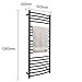 Bathroom Electric Towel Warmer, Intelligent 20-Bar Wall Mounted Heated Towel Rack, Modern 304 Stainless Steel Heated Towel Rail with On/Off Switch, 173W,Black,Hardwired