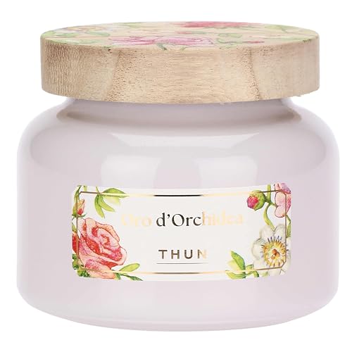 THUN Candela Profumata Oro d'Orchidea, 208 gr, Cera, per Casa e Relax