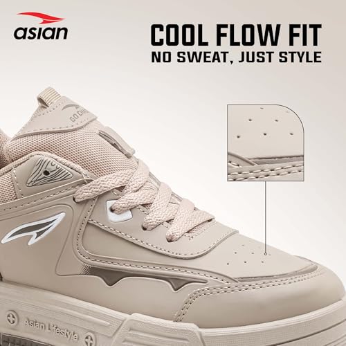 Image of ASIAN Lifestyle-02 Men's Stylish Sneakers | Comfortable Sporty Sneakers with PU Upper & Cushioned Insole | Ideal for Gym, Walk, Travel, & Casual Wear