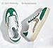 LUCKY STEP Women's Glitter Sneakers Fashion Retro Casual Sparkly Bling Shiny Dressy Bedazzled Bridal Wedding Anti Slip Walking Shoes (Green/White,7)