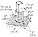 B280GRN -- POST BASE BLINE OFFSET 6 X 6