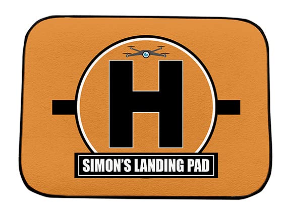 Personalised Drone Landing Pad -portable Orange mat for any Drones, DJI Mini 3 Pro, Mavic 3, Mavic Air 2/2S, Mavic Mini 2, Mavic 2 Pro/Zoom, DJI FPV, Drone Accessories - 44cm x 32cm (Orange)
