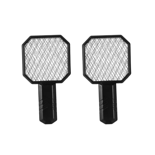 Enchufe USB en pequeño Mosca Swatter, Mosca Zapper Raqueta, Mosquito Swatter para el Control de plagas en Interiores y al Aire Libre- Negro. (2PCS)