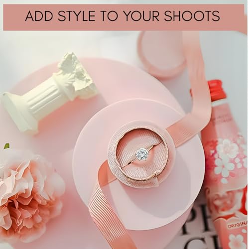 Image of SMILEDRIVE Product Photography Props 6-Piece Set, Pink | Jewelry Photo Shoot Props, Hard Foam Riser & Blocks, Lightweight, Waterproof, Re-usable
