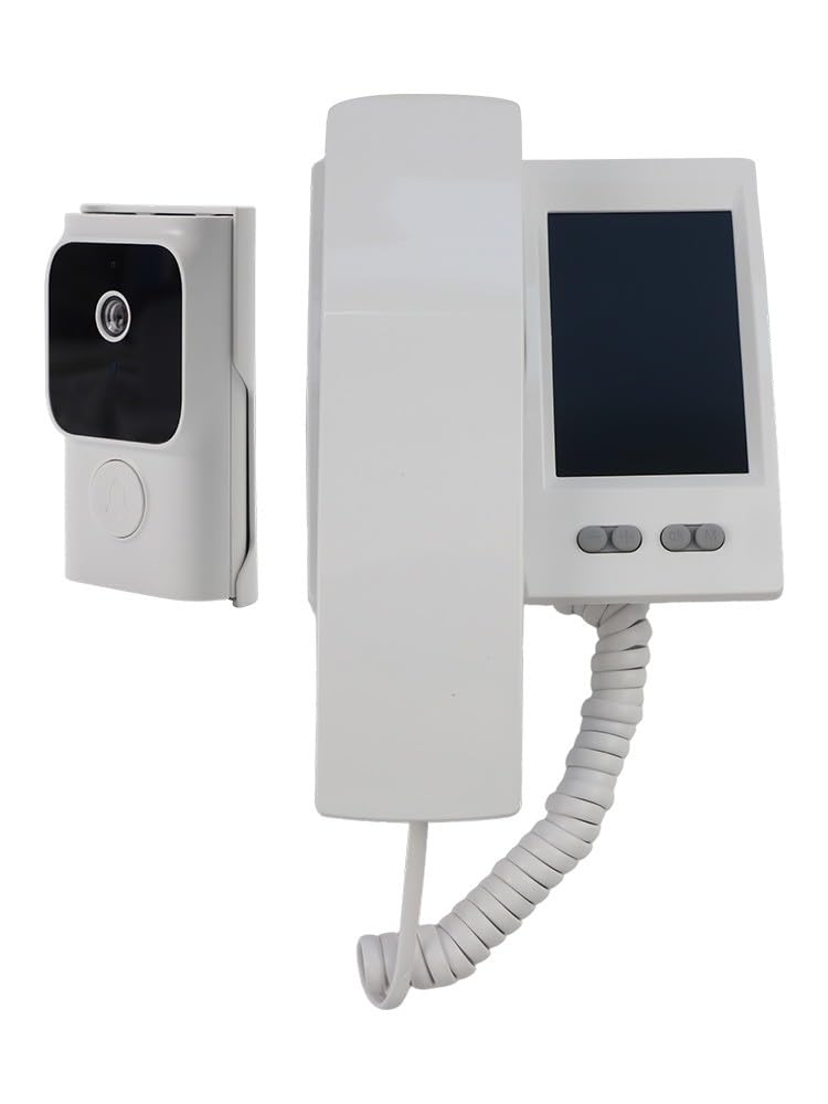 Timbre inalámbrico con video con pantalla de 3.5 pulgadas, infrarrojos y conversación bidireccional, sistema de intercomunicación de seguridad para el hogar, no necesita aplicación