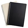 Spiral Notebook, Journal Notebook, 3Pack, Blank Paper, 6 x 8, Black