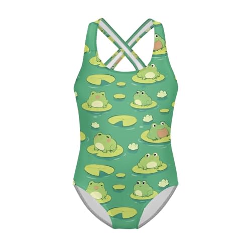 Image of Girls One-Piece Swimsuit for Swimming Lessons Beach Volleyball Pool Party Outdoor Training Quick Dry