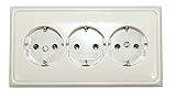 Interruptor Jung - Base enchufe triple canaleta blanco