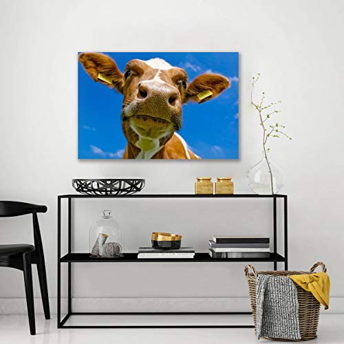 Tableau mural sur toile de vaches pour salon rustique et moderne - 4