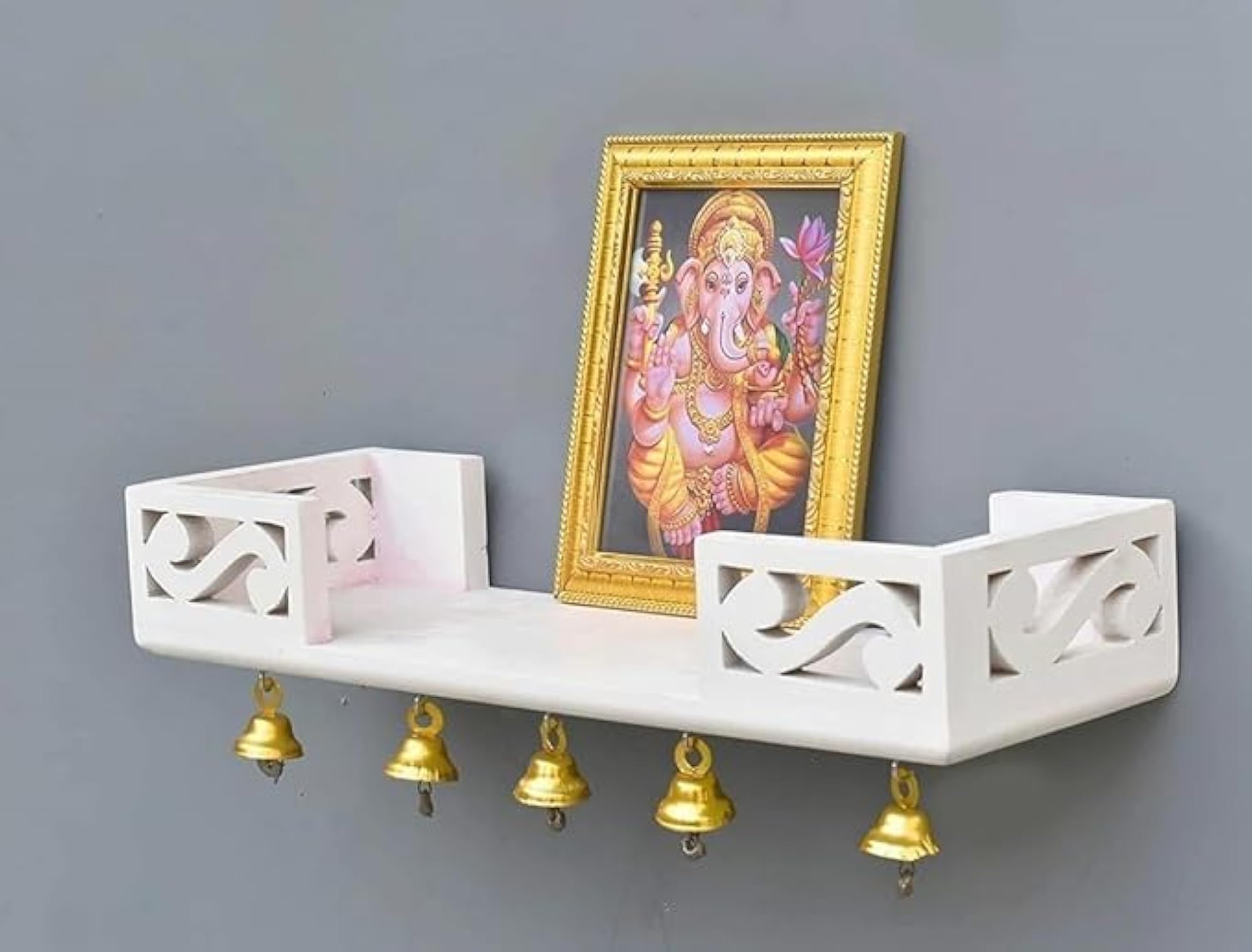 Floating Wall Mounted Wooden Temple, Modern Design