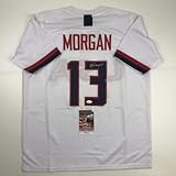 Autographed/Signed Alex Morgan White Soccer Team USA World Cup Jersey JSA COA