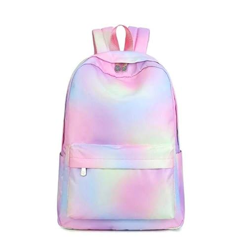 QFXFL Sac à Dos Fille, Sac à Dos Ordinateur Portable 15.6 Pouces, Sac Arc en Ciel Avec bandoulière réglable, Cartables Décontracté Imperméable Cover