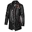 Glen Plain Black Leather Jacket Men