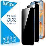 MAYtobe 2 Unidades Protector de Pantalla Privacidad para iPhone 17 Pro Max, Cristal Vidrio Templado Anti Espía, Antiarañazos, Sin Burbujas, Dureza 9H, Ultra Resistente