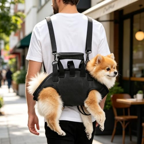 Mochila para perros ajustable con correa de 1,5m para mascotas 7