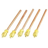 TOOGOO(R) 5 Pcs Air Conditioner Spare Part 6mm Copper Tube OD Filling Access Valve