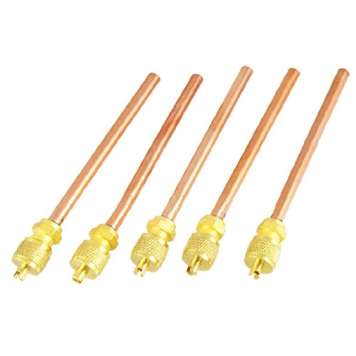 5 Pcs Air Conditioner Spare Part 6mm Copper Tube OD Filling Access Valve